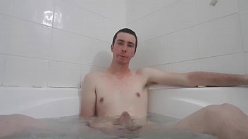 Preview 1 of Katia De Lys Anal Public - Spa Bath Jerk Off