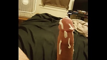Preview 1 of Hitesh Girl Sex - Masturbating my 7.5 Inch Cock With Lotion- Massive Cumshot!!!