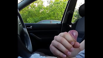 Preview 2 of N Poop And Pee - Handjob in car and cumshot 2