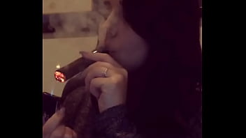 Preview 2 of Mistress Castration Of Male - mulher do instagram fumando charuto