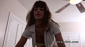 Preview 1 of Shemale Forced German - Petite girlfriend with big booty bangs