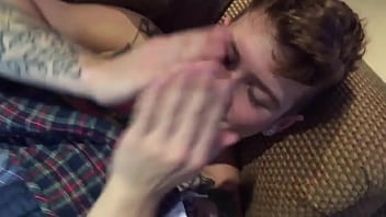 Preview 1 of Girllet Her Dog Lick Her Tits - Sebastian Kross mostrando o pau