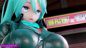 Preview 2 of Real Boob Press Hardcore - Miku gets butt fucked by stranger