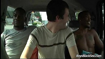 Preview 2 of First Man To Sex - BlacksOnBoys -Gay Interracial Hardcore Fuck Video 11
