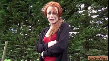 Preview 1 of Sluty Arab - Redhead teen babe gets her sweet pussy banged in the car