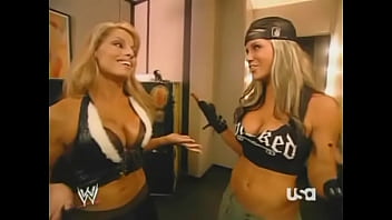 Preview 3 of Bfsayxe - Trish Stratus &amp_ Ashley Massaro adjust each others ring gear