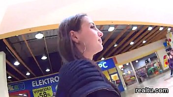 Preview 1 of Lesbian Milf Porn - Striking czech girl is seduced in the hypermarket and plowed in pov