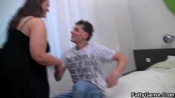 Preview 1 of Desi Maikina Penelope Video - Chubby masseuse rides his young dick