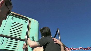 Preview 2 of Bi Sexwife Humilation - Teaser Audrey baisee en trio dans le martyrobus