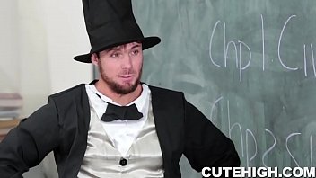 Preview 1 of Seachdxkhkn - Tiny Brunette Fucks History Teacher