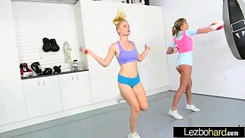 Preview 2 of F Bus - Horny Girls (Charlotte Stokely &amp_ Kenna James) Playing In Lesbian Sex Games clip-09