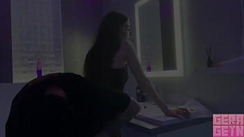 Preview 3 of Cinema Unit Gas - Gerageyn -Sex With a Stranger In a Public Toilet And Huge Creampie From a Big Dick