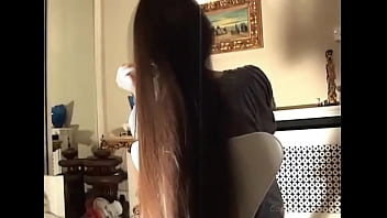 Preview 1 of Hood Slut Merlose Foxxx Fucking - Sanwei blowing her hair at an Ltress videoshoot BEST in HD !!