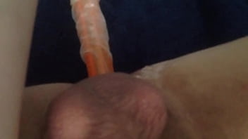 Preview 1 of Tube Pey - twink uses diy dildo to fuck himself