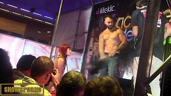 Preview 1 of Elfiex Porn - Spanish redhead pornstar fucking on stage