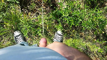 Preview 3 of Jj Vr - Pissing outdoors on a sunny day