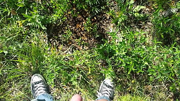 Preview 4 of Jj Vr - Pissing outdoors on a sunny day