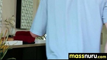 Preview 2 of Tamils Boobs - babe fires nuru massage 18