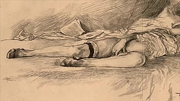 Preview 2 of Girlsand Girls Kiss - vintage erotic drawings