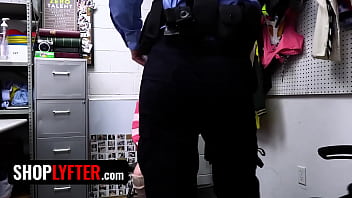 Preview 1 of Hot Mom Secret - LPO Strips Poor Shoplifter &amp_ Fingers Her Pussy With The Excuse Of Searching For More Hidden Goods