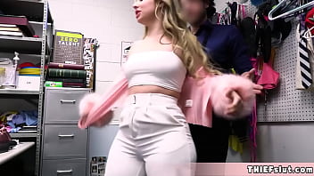 Preview 1 of Dog Bf Xxxxx - Cute Aria Banks caught shoplifting and er pussy is now in trouble Lets see how she get rough fucked