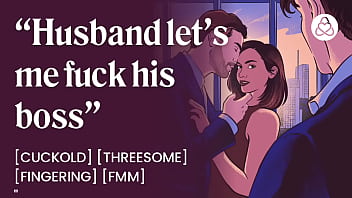 Preview 1 of Canadian Hidden Cam - Fucking my husband&#039_s boss in front of him [cuckold] [erotic audio porn]