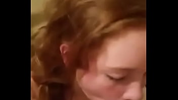 Preview 1 of Baby Hard Poked - Red head takes a load to the face