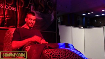 Preview 1 of Bpxxx Video Op - Guy masturbation and hot blonde public striptease