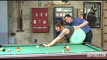 Preview 1 of Dog Style Xxx Suny Leoen - Busty german milf fuck on billiard table