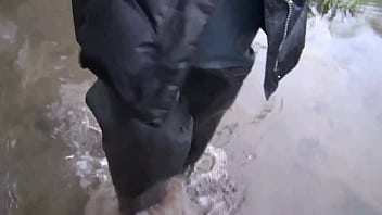 Preview 4 of Big Tittle Asian - downcoat and chestwaders