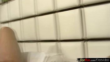 Preview 4 of Yoga Hot Aex - Chubby blonde tgirl plays with her tasty shecock and bigtits