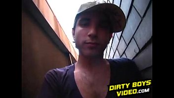 Preview 2 of Butchergirl - Horny dude wanking his dick in the back of the alleyway