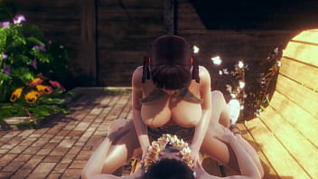 Preview 3 of Big Tits Fuck Mom Xxxvideo - Hot 3D Couple Have Amazing Sex In Nature