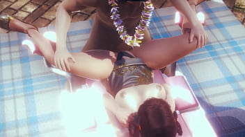Preview 4 of Big Tits Fuck Mom Xxxvideo - Hot 3D Couple Have Amazing Sex In Nature