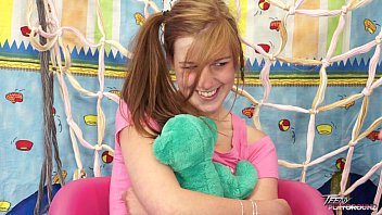 Preview 1 of Sex Matriel - TeenyPlayground Sweet teen Alexis Crystal takes a load of cum on her tits