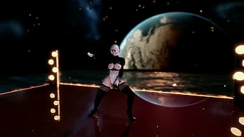Preview 2 of Saksixxxvideo - 2B cover dance with her boob exposed