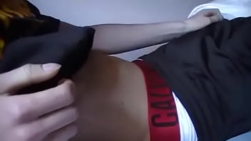 Preview 2 of Jardin Beurette - sagging calvin klein red boxers