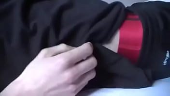 Preview 1 of Jardin Beurette - sagging calvin klein red boxers