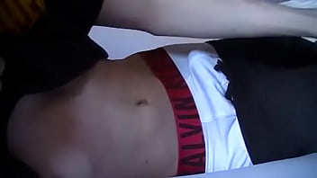 Preview 4 of Jardin Beurette - sagging calvin klein red boxers