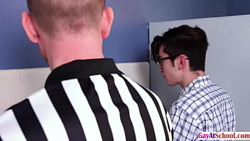 Preview 1 of Gapwap - Gay Donovin Rece barebacked by referee in the CR