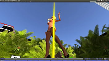 Preview 3 of 20 Sec Porn - Second Life - Beautiful Blond Girl Dancing on Pole