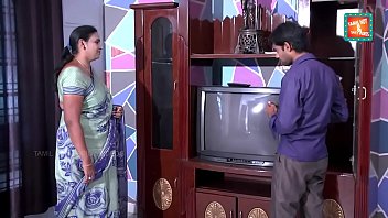 Preview 2 of Kids Cartoon - saree aunty seducing and flashing to TV repair boy .MOV