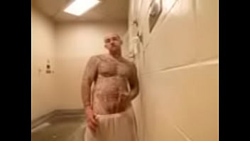 Preview 4 of Son Helpful Massage Mother - Real prison shower solo