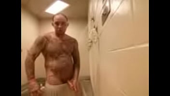 Preview 3 of Cewe Maksa - Hot shower after a good workout on the prison yard