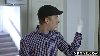 Preview 2 of Sex In England Classroom - Huge tits wife fucks an invisible man with a gigantic cock