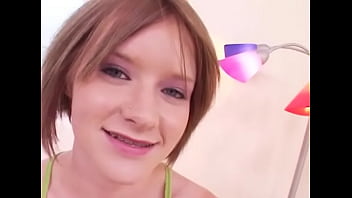 Preview 1 of Aunty Milk Play - FAITH DANIELS Super Cute 19 YO with Braces Huge Cock Deepthroat and Cum Swallow Blowjob - Must See! A