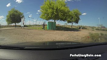 Preview 3 of Gred Father Rip Xxx - Cuckold waits for his girlfriend in a Porta Potty Gloryhole