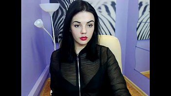Preview 1 of Mom Hairy Orgasum - black hair euro teen plays with tits strips and mouthfuck cam