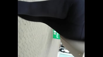 Preview 4 of Japanese Orgasm Sex - sexy leggins girl street spandex ass