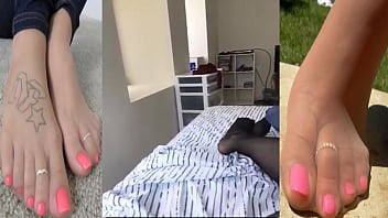 Preview 4 of Boy Wanking In Bathroom - wearing my girlfriend&#039_s black pantyhose